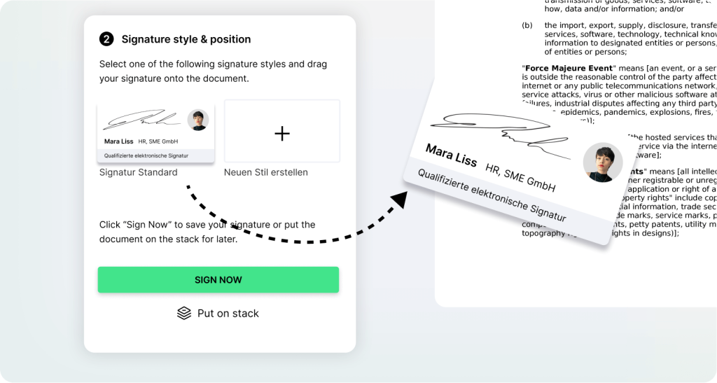 sproof sign eID-Hub Mokcup Step 3