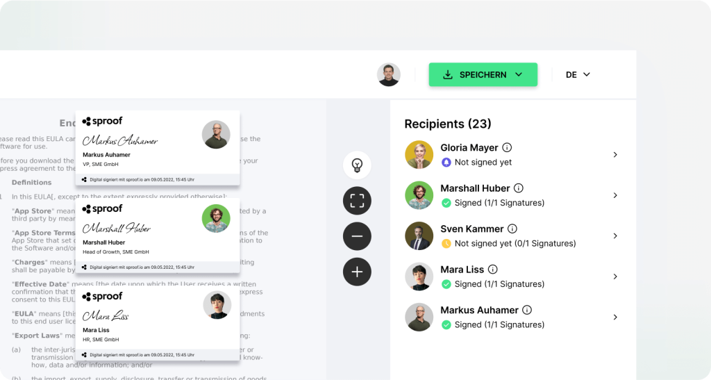 sproof sign eID Hub Mokcup Korak 4