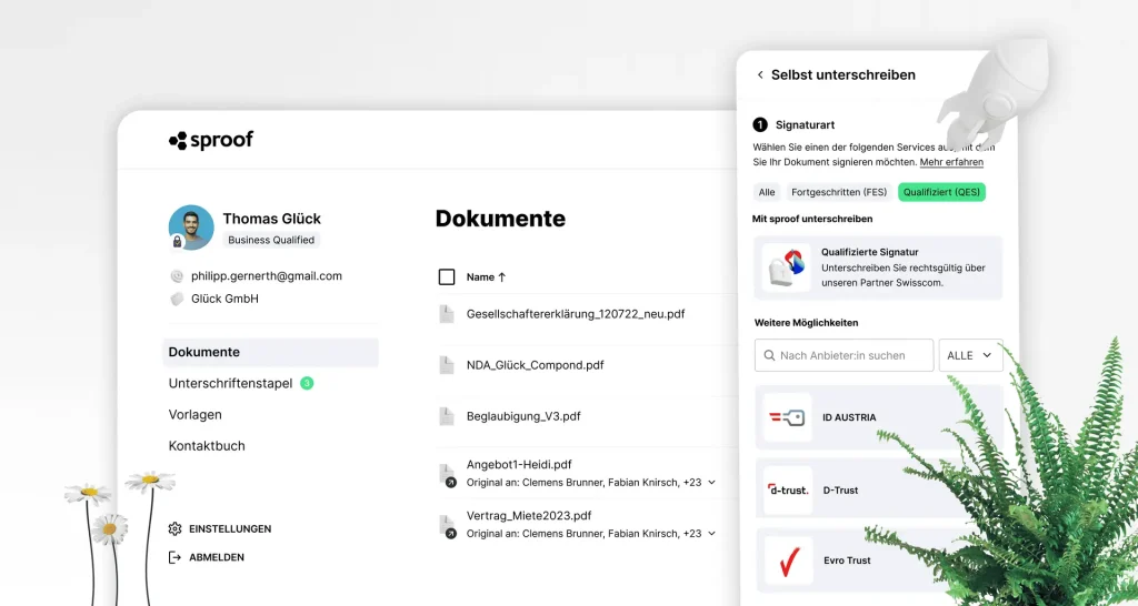 Mockup_sproof_QES_Hub