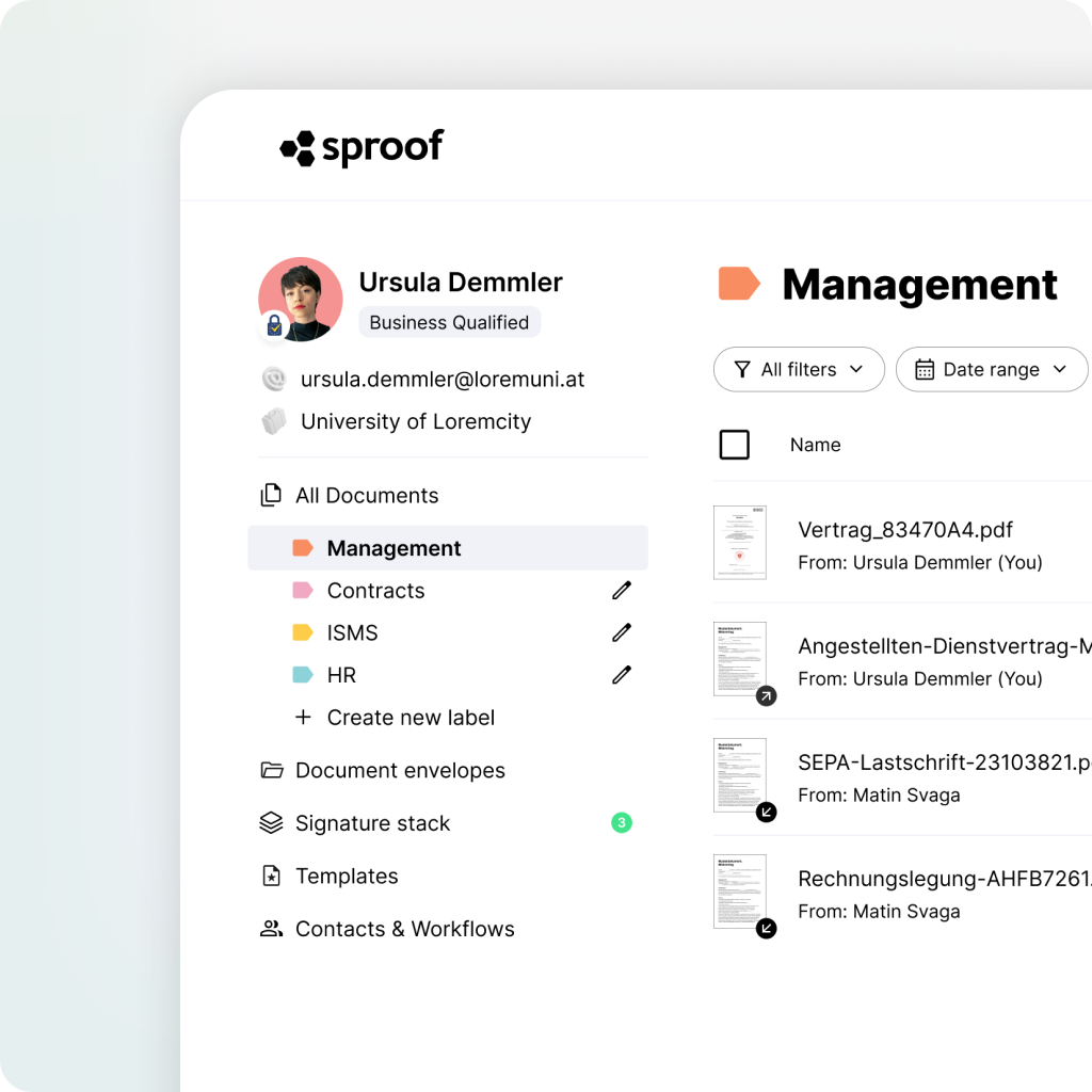 Digitale Signatur im Arbeitsablauf