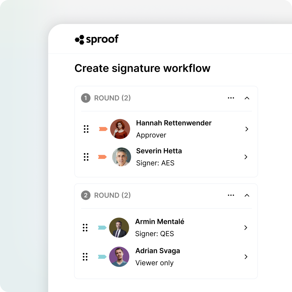 Digitale Signatur im Arbeitsablauf
